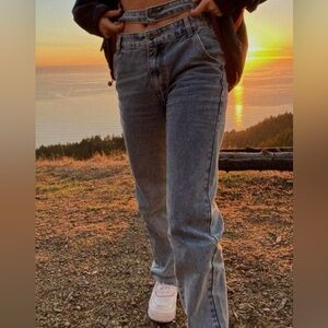 Lioness nothing but a dream double waist band jeans size M